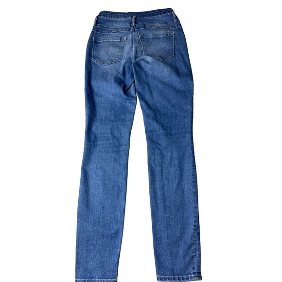 Refuge Womens Blue Denim Jeans Straight Leg Cotton Blend Size 2 - Picture 3 of 8